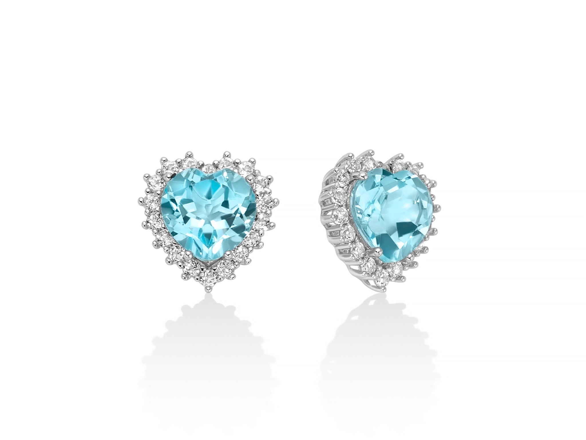 2 Pezzi Orecchini A Perno In Acciaio Inossidabile Con Zirconia - Foto 2