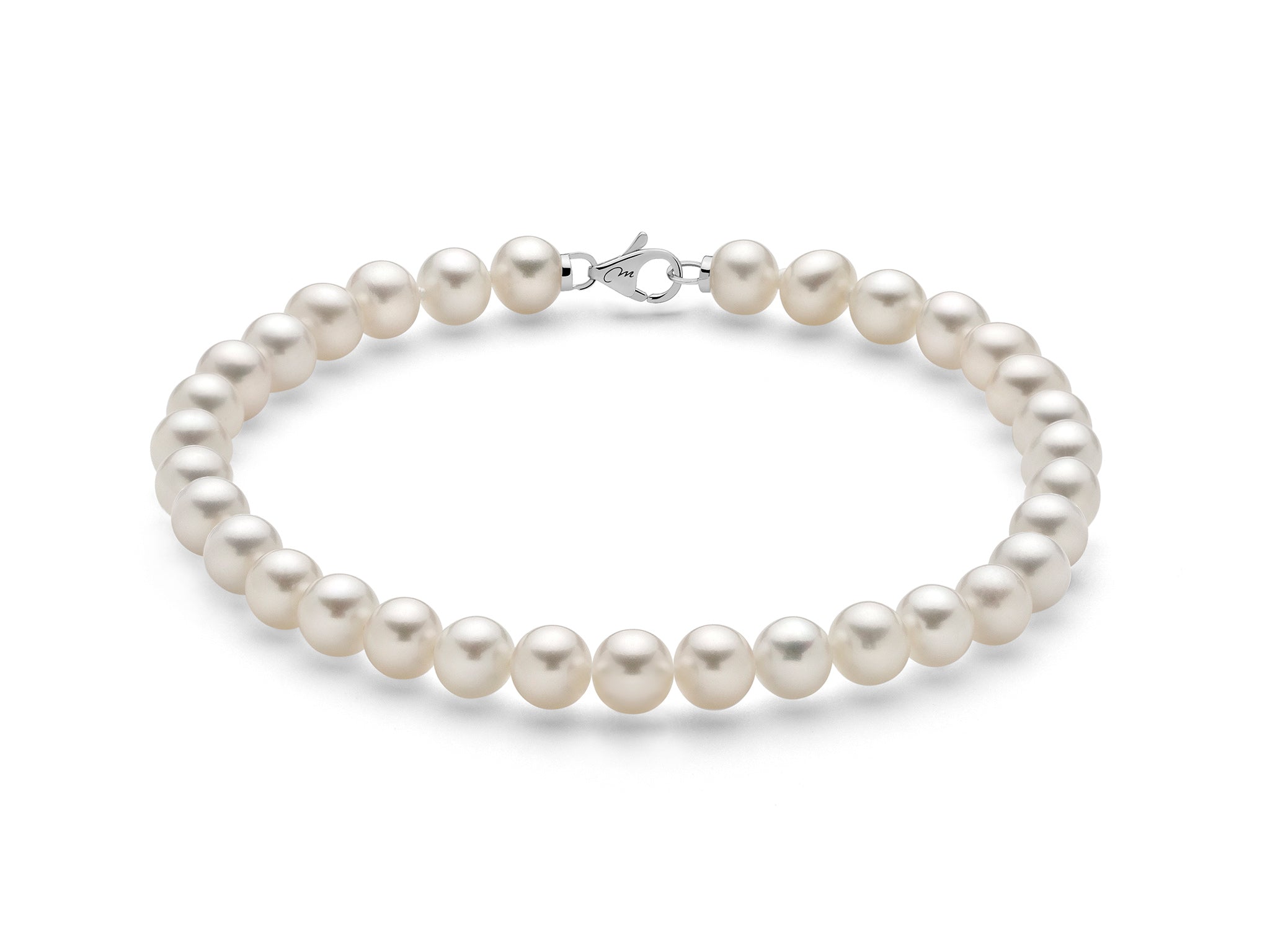 Bracciale in oro e perle a due fili