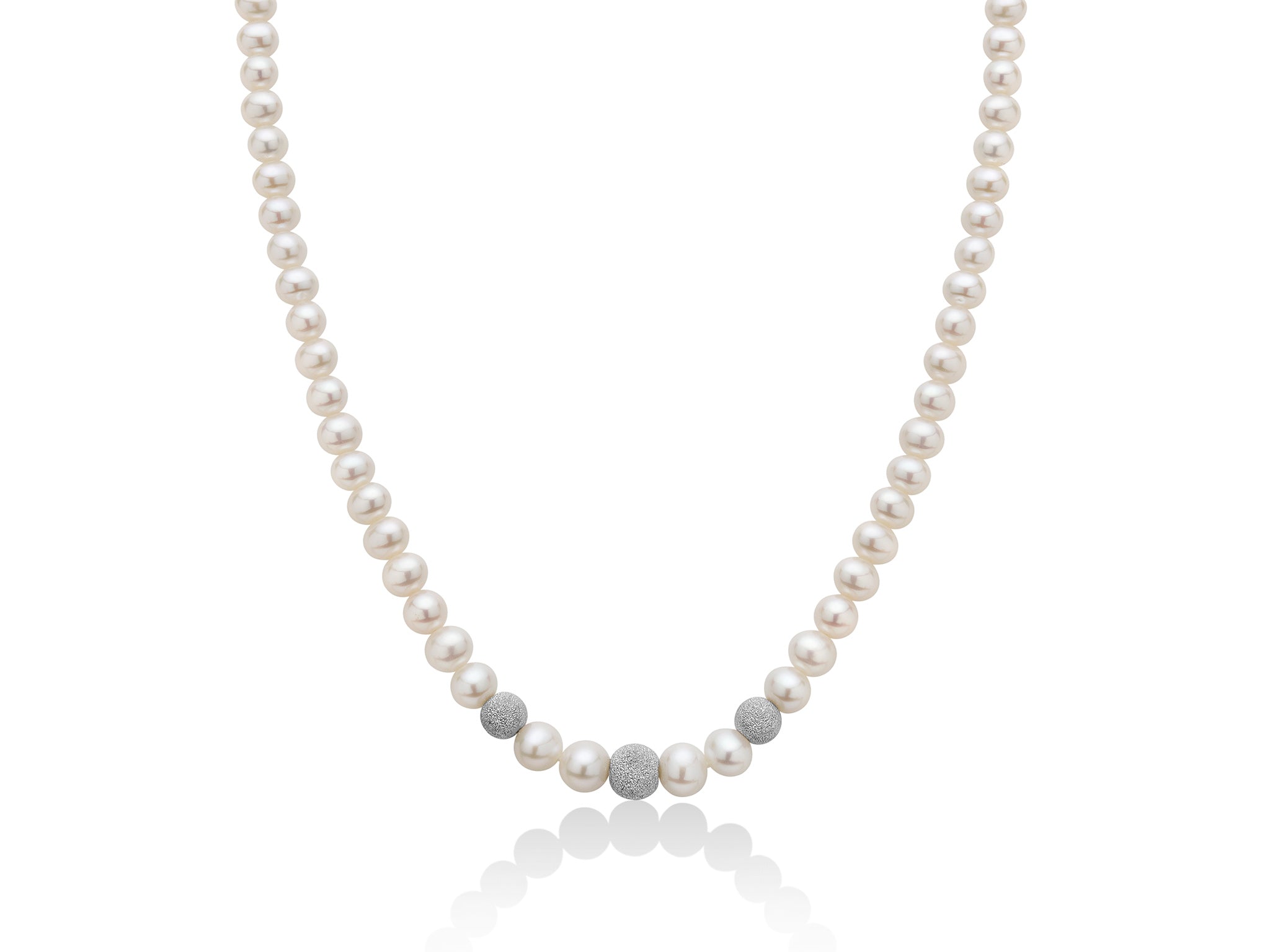 Collana Perle Barocche Mare Del Sud 20-30 Mm AAA Bianco Naturale - Vera Perla Argento Placcato