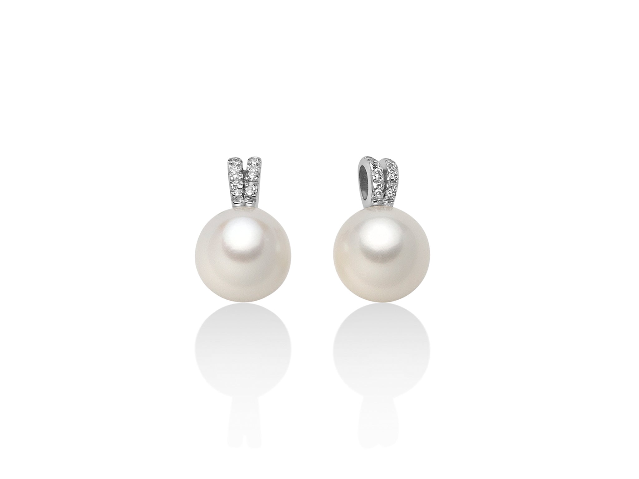 Orecchini Pendenti JiaYang Perle 10mm E Diamante Simulato – Argento 925, Lunghi E Penzolanti, Eleganti
